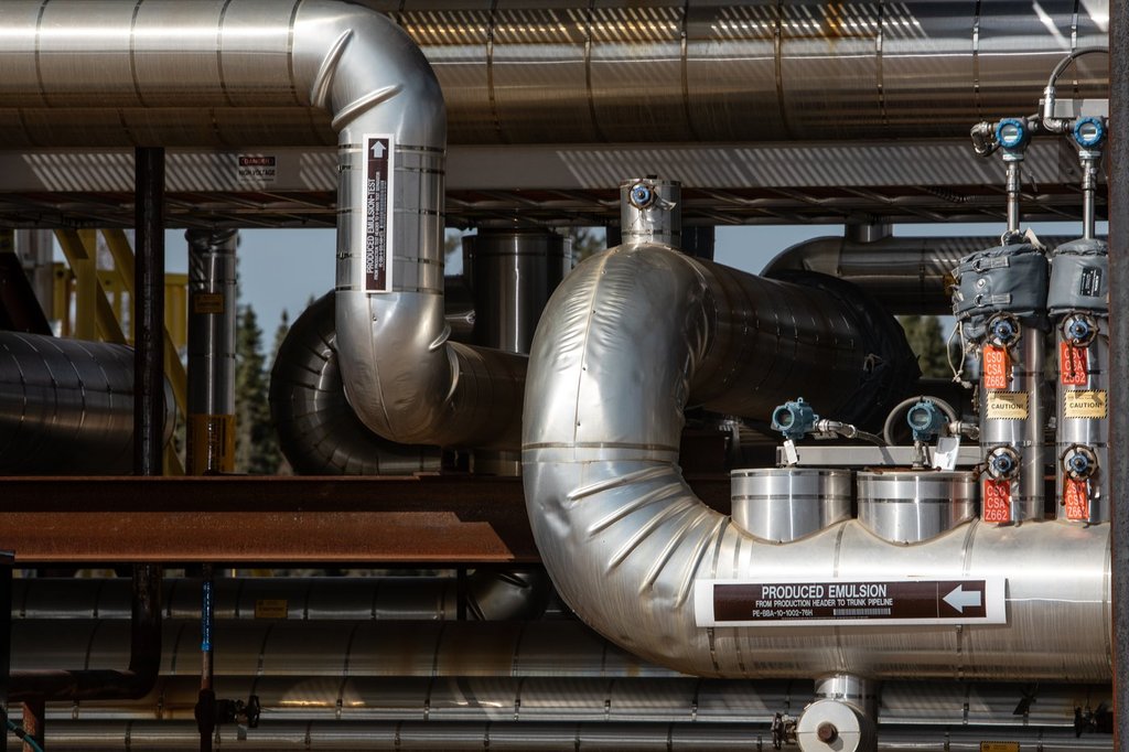 The Cenovus Christina Lake oilsands facility steam-assisted gravity drainage pad southeast of Fort McMurray, Alta., is shown on Wednesday, April 24, 2024.