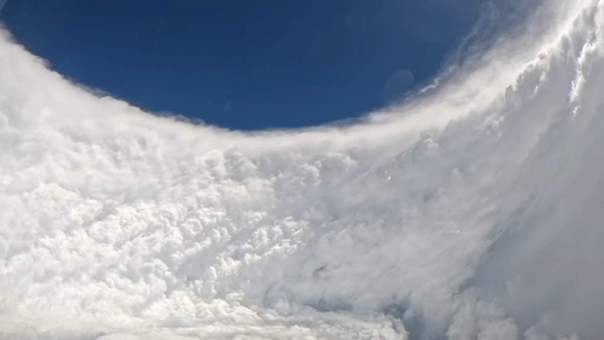 Inside the eye of Hurricane Melissa.