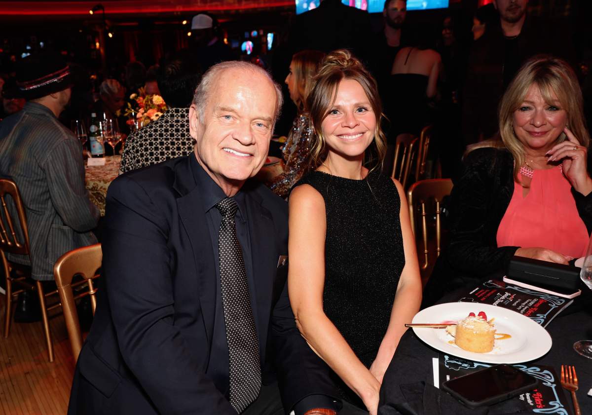 Kelsey Grammer and Kayte Walsh attend the Jam for Janie GRAMMY Awards Viewing Party presented by Live Nation at Hollywood Palladium on February 4, 2024 in Los Angeles, California.